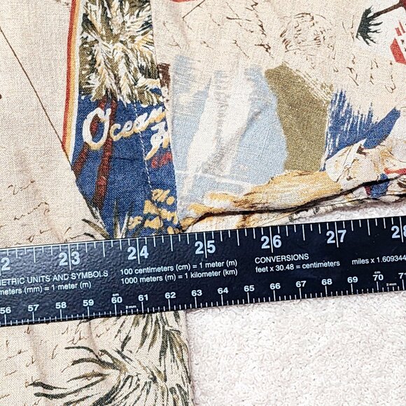 Vintage Tommy‎ Hilfiger Short Sleeve Franco Travel Print Button-Up Shirt M - Picture 4 of 6